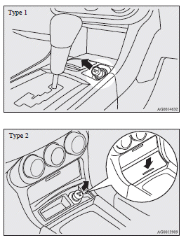 Mitsubishi Lancer: Accessory socket. Type 3