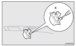 Mitsubishi Lancer: Licence plate lamps. 3. Remove the bulb by pulling it out.