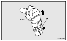 Mitsubishi Lancer: Headlamps (high-beam, except for vehicles with high intensity discharge headlamps). 5. To install the bulb, perform the removal steps in reverse.