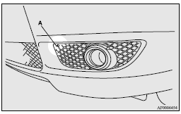 Mitsubishi Lancer: Front fog lamps (Type 1). 2. Remove the screws (B) and pull the entire lamp unit out.