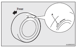 Mitsubishi Lancer: Tyre rotation. 