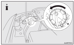 Mitsubishi Lancer: Headlamps (high-beam, except for vehicles with high intensity discharge headlamps). : Front of the vehicle