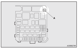 Mitsubishi Lancer: Fuse replacement. 3. Referring to the fuse load capacity table, check the fuse pertaining to the