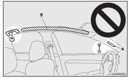 Mitsubishi Lancer: Deployment of side airbags and curtain airbags. 