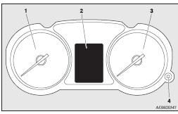 Mitsubishi Lancer: Instruments. 1- Tachometer ®