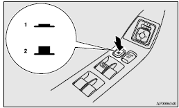 Mitsubishi Lancer: Electric window control switch. 1- Lock