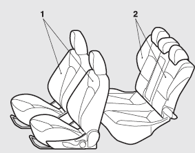 Mitsubishi Lancer: Seat. 1-Front seat