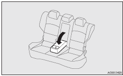 Mitsubishi Lancer: Rear seat. Note