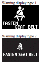 Mitsubishi Lancer: 3-point type seat belt (with emergency locking mechanism). A tone and warning lamp are used to remind the driver to fasten the seat belt.