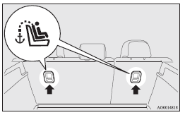 Mitsubishi Lancer: Installing a child restraint system to the lower anchorage (ISOFIX child restraint
mountings) and tether anchorage. 