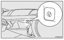 Mitsubishi Lancer: Front passenger’s airbag ON-OFF switch. Front passenger’s airbag OFF indication lamp
