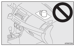 Mitsubishi Lancer: Deployment of front airbags and driver’s knee airbag. 