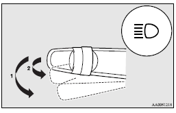 Mitsubishi Lancer: Dipper (High/Low beam change). Headlamp flasher