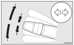 Mitsubishi Lancer: Turn-signal lever. 1- Turn-signals