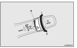 Mitsubishi Lancer: Windscreen wipers. 1- Fast