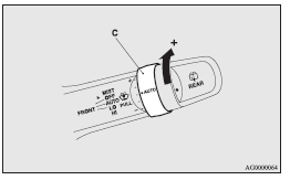 Mitsubishi Lancer: Windscreen wipers. Windscreen washer