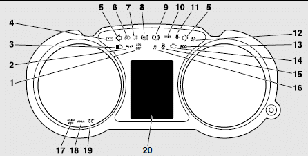 Mitsubishi Lancer: Indication and warning lamp list. 1. “Adaptive Front lighting System (AFS) warning lamp”