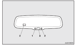 Mitsubishi Lancer: To reduce the glare. When the ignition switch is turned to the “ON” position, the green indicator