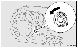 Mitsubishi Lancer: To remove the key. 
