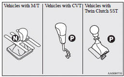 Mitsubishi Lancer: Starting the engine (petrol-powered vehicles). Note