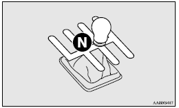 Mitsubishi Lancer: Starting the engine (diesel-powered vehicles). 6. Turn the ignition key to the “ON” position.