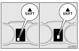 Mitsubishi Lancer: Moving the gearshift lever to the “R” (Reverse) position. Possible driving speed