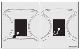 Mitsubishi Lancer: Selector lever position display. Selector lever positions (Main gate)