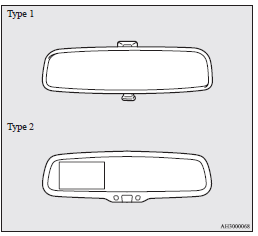 Mitsubishi Lancer: Inside rear-view mirror. 