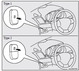 Mitsubishi Lancer: “ASC OFF” switch. 