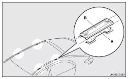 Mitsubishi Lancer: Roof carrier mounting brackets. Attaching the roof carrier