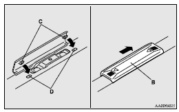 Mitsubishi Lancer: Roof carrier mounting brackets. Roof carrier precaution