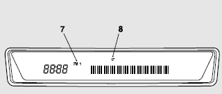 Mitsubishi Lancer: Radio control panel and display. 1- PWR (On-Off) switch