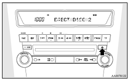 Mitsubishi Lancer: To listen to a CD. To eject a single disc