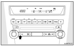 Mitsubishi Lancer: To listen to a CD. Push the CD button (2) if the discs are already in the autochanger. The autochanger