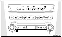 Mitsubishi Lancer: To listen to a CD. Push the CD button (2) if the discs are already in the CD autochanger.