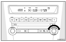 Mitsubishi Lancer: To listen to a CD. Folder up