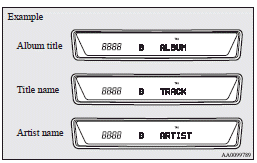 Mitsubishi Lancer: To listen to tracks from a device connected via Bluetooth. Note