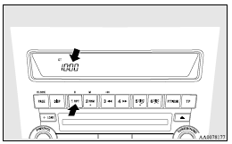 Mitsubishi Lancer: Digital clock. Automatic mode and manual mode are available for digital clock adjustment.