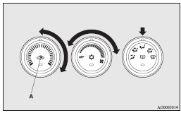 Mitsubishi Lancer: Operating the air conditioning system. Note