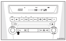 Mitsubishi Lancer: To listen to a CD. Push the CD button (2) if a disc is already in the CD player. The audio system