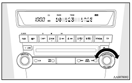 Mitsubishi Lancer: To listen to a CD. Folder up