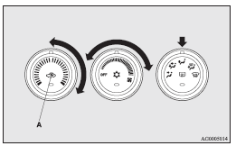 Mitsubishi Lancer: Operating the heater system. Note