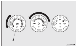 Mitsubishi Lancer: Operating the heater system. Note