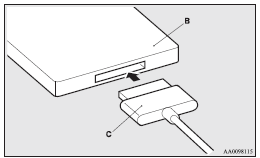 Mitsubishi Lancer: How to connect an iPod. Note