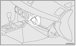 Mitsubishi Lancer: Glove box. Note