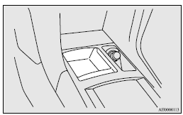 Mitsubishi Lancer: Front console tray. Note