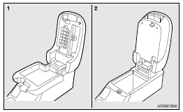 Mitsubishi Lancer: Floor console box. 1- Upper box