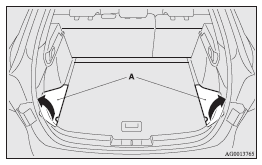 Mitsubishi Lancer: Cargo floor boxes. Cup holder