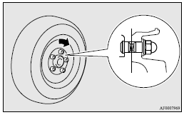 Mitsubishi Lancer: Vehicle equipped with steel wheels. Note