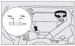 Mitsubishi Lancer: To check and refill engine oil. The engine oil used has a significant effect on the engine’s performance, service